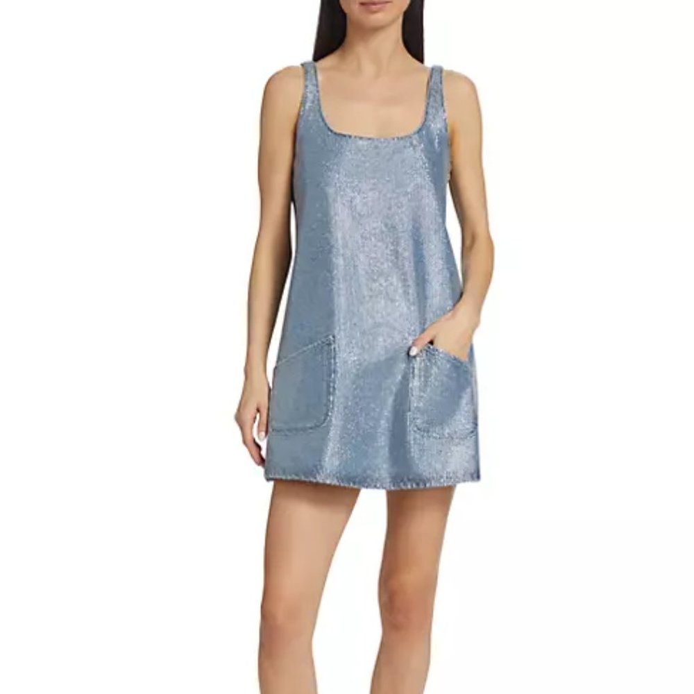 BNWT Triarchy Ms. Perri Crystal Denim Minidress
